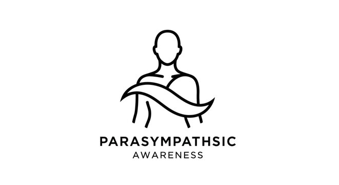 Minimalist Parasympathetic Nervous System Awareness Logo Design.