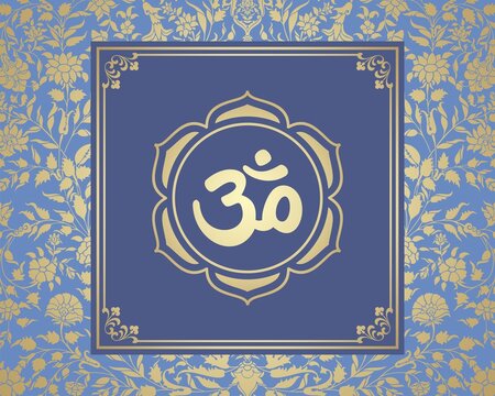 aum syllable , paisley design ,Hinduism , India	