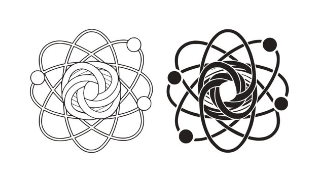 Abstract Atomic Structure Symbol - Science and Technology