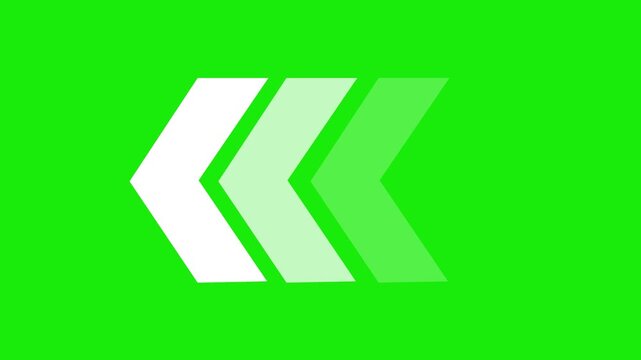 Right to left arrow direction sign on green background, Direction banner