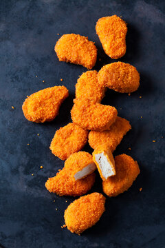 Chicken Nuggets on dark ground