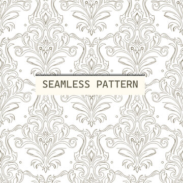 Seamless Damask Pattern Background textile print