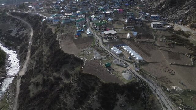 Chitkul india's last village drone shots 4k