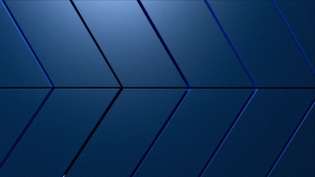 高速でスライドするシリコンとカーボンの三角形ブロックが画面を覆い青いラインが脈動するトランジション