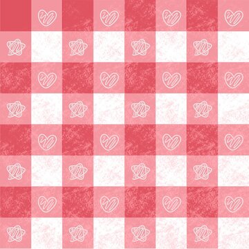 Gingham, pattern, gingham pink love