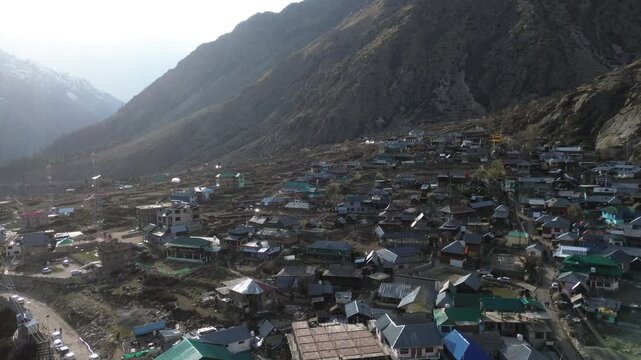 Chitkul india's last village drone shots 4k