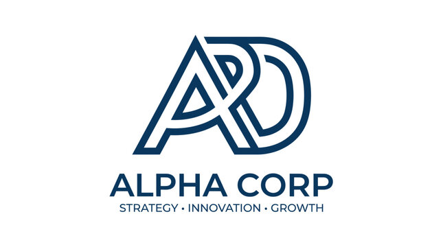 Alpha Corp Logo: Strategy, Innovation, Growth - Modern Corporate Branding