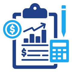 Fototapeta premium Financial Report Icon