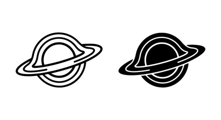 Black Hole Icons, Cosmic Phenomenon Vector Art, Space Exploration Graphics, Celestial Body Symbols © Nargis
