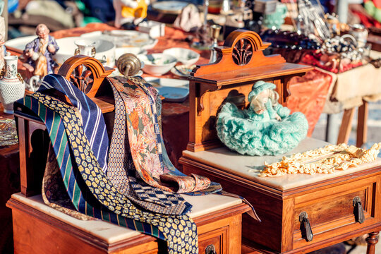 Portugal, Lisbon, old objects at Feira da Ladra flea market