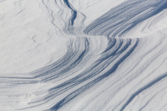 Austria, snowdrifts seen from above
