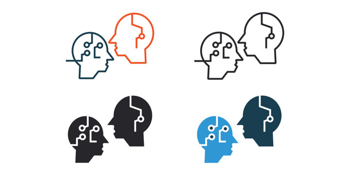 turing test icon icons outline and Flat Style,transparent background