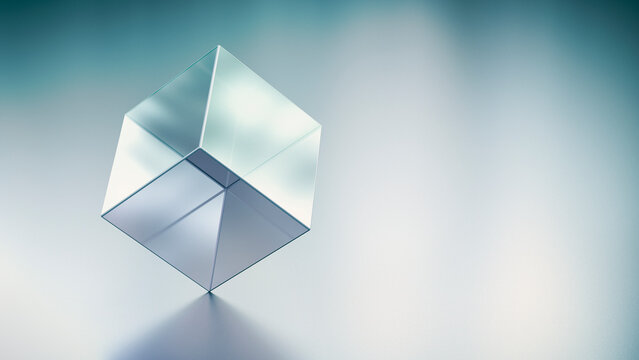 3D-Rendering, cuboid, Balance, copy space
