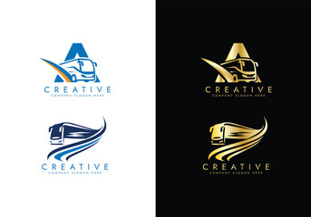 Bus or Coach Vehicle logo design, Travel bus logo vector design  © Md. Abul Kalam