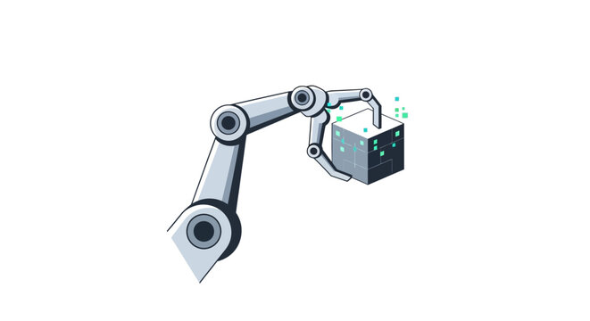 Industrial robotic arm machine technology.