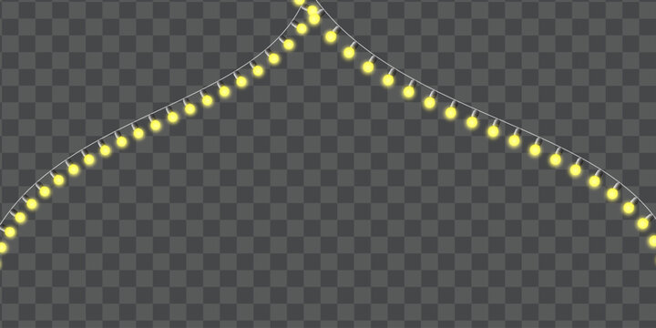 Christmas lights, Christmas decoration, LED lamps. Garland with white lights.