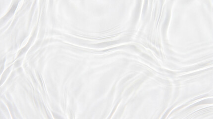 Obraz premium Pure white water ripple texture with soft light caustics and smooth liquid waves for premium cosmetic mockup backdrop