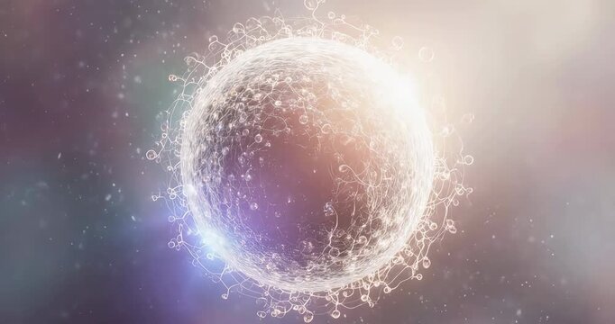 Ethereal Radiant Glowing Stem Cell Origin of Life Concept