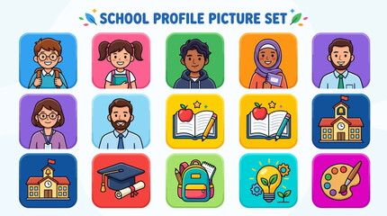 Fototapeta premium Vector set of people icons illustration including business team family children woman man baby avatars cartoon character symbols group and sport icons