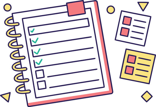 Scheduling Planner Illustration. Schedule Management Planner Design. Daily Scheduling Planner Illustration. Weekly Schedule Planner Design. Productivity Appointment Scheduling Planner Illustration.