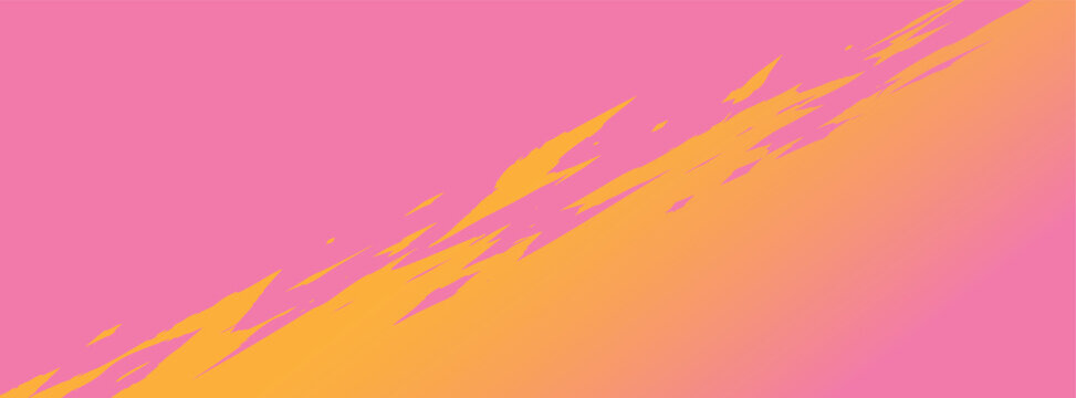 A vibrant abstract background featuring a diagonal orange brush stroke splash dividing a bright pink field. Perfect for modern banners and headers.
