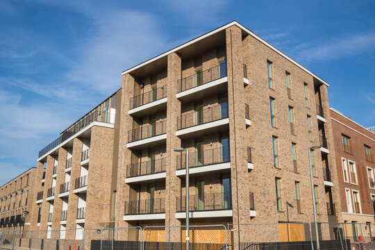 Brand new empty block of flats in Stratford, east London, UK