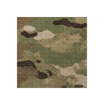 Military camouflage ripstop fabric texture swatch, isolated on transparent background