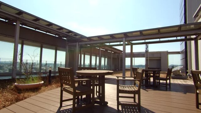 table and chairs on the terrace