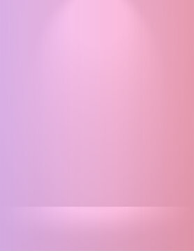 Soft pink gradient background for product display with studio lighting gradient background