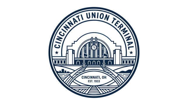 Cincinnati Union Terminal Logo Emblem Art
