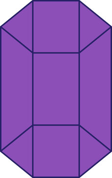 Bentuk Prisma Segienam Transparan Geometri Matematika