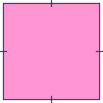 Measured Square Math Geometry Shape Illustration