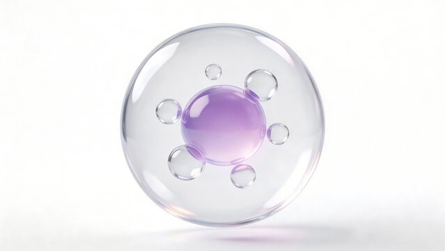 PDRN Exosome Micro Molecules for Skin Regeneration Biotechnology Medical Illustration	