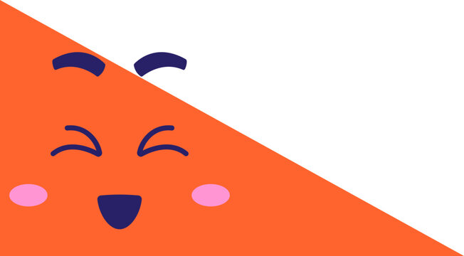 Cute Right Triangle Math Shape Character