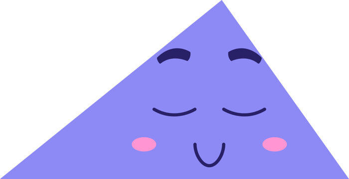 Cute Wide Triangle Math Shape Character