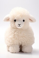 Naklejka premium Stuffed doll sheep livestock animal mammal.