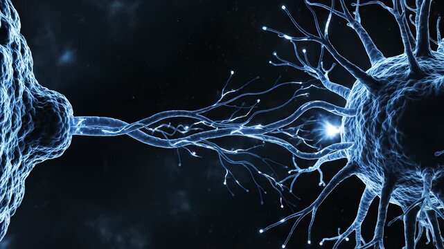 Neuron cell connection in brain