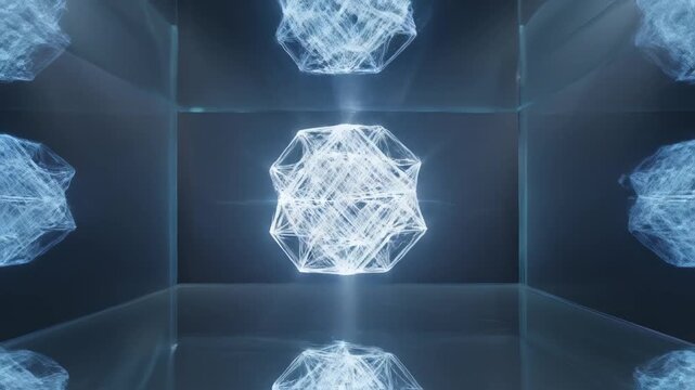 Glass panels with architectural blueprint