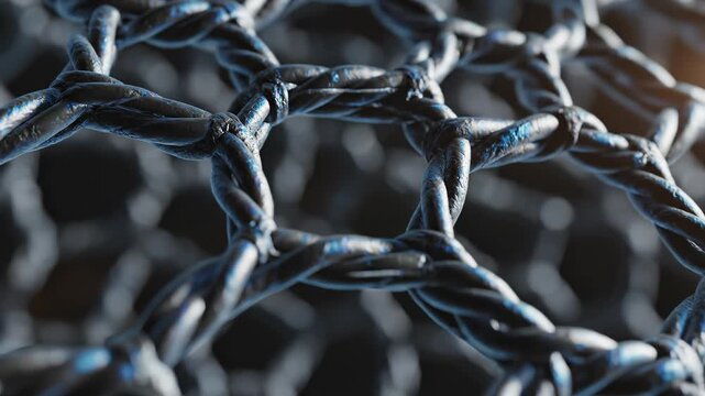 Closeup of woven netting texture
