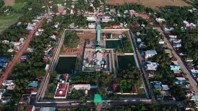 Budhan Sthalam Temple Complex Aerial View in Tamil Nadu