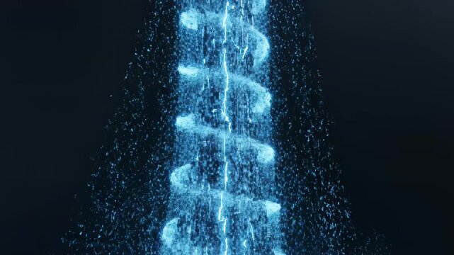 Futuristic tower with electric energy