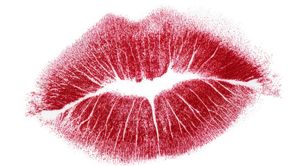 Red lipstick kiss mark with fine lines © Ari