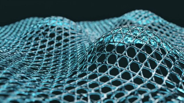 Abstract Wavy Hexagonal Grid Pattern