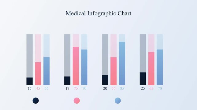 Medical infographic HUD elements for data visualization. Digital Science Concept, Healthcare Research, Diagnostic Data, Abstract digital infographic illustration