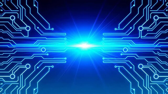 Blue neon circuit board design