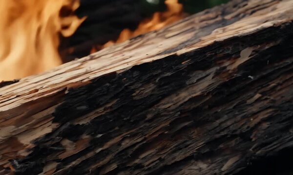 Stunning close-ups of burnt wood, the extraordinary textures tell a story of resilience and transformation.