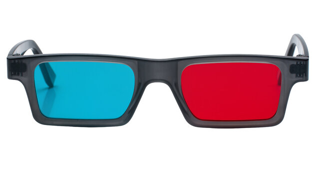 Anaglyph 3D glasses with red and cyan lenses