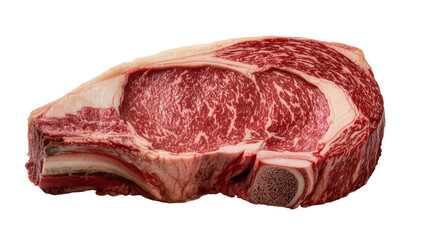 Raw marbled beef rib steak with bone © Maria