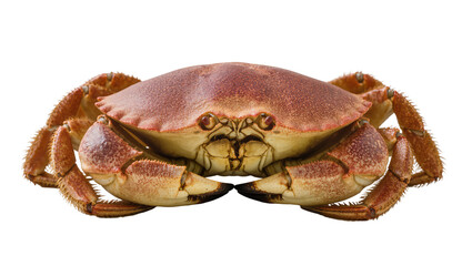 Whole cooked crab with red-brown shell and spiky legs © Maria