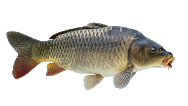 Common Carp Fish With Scales and Fins